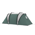 Two-Man Tent, with Bedrooms, Living Room and Canopy - Dark Green