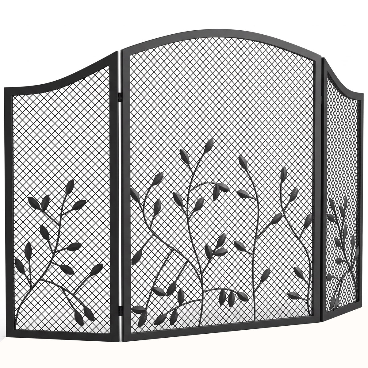 OMCOM Kaminschutzgitter, 3-Teiliger Klappbarer Kaminschutz 122 x 75 cm