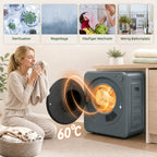 Mini Wäschetrockner 4 kg 5 Programme 800W/400W Freistehend Grau