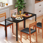 Esstisch Küchentisch großer Tisch, modernes Design, 120 cm x 60 cm x 75 cm, Schwarz
