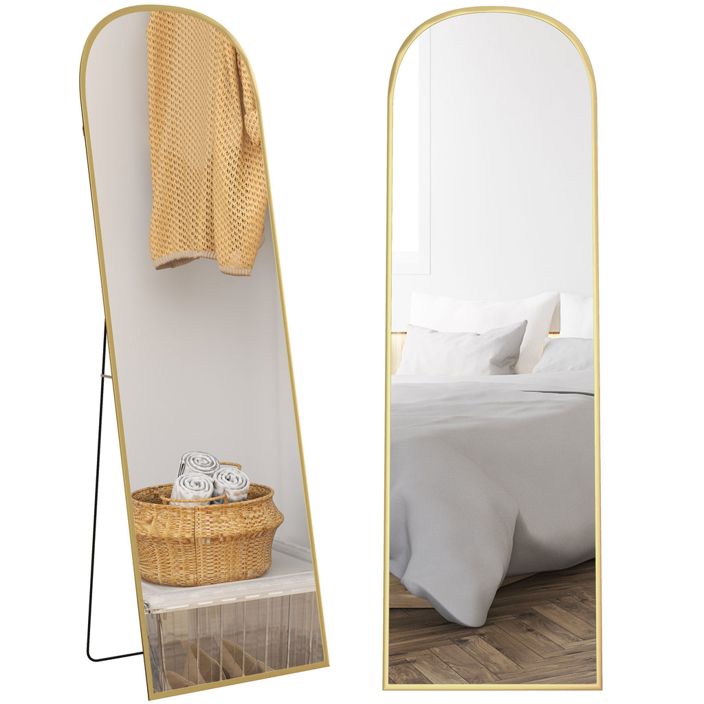 162cm Aluminium Frame Standing Mirror - Gold