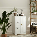 Badezimmerschrank, Badkommode, 3 Schubladen, Regal, MDF, Wei?