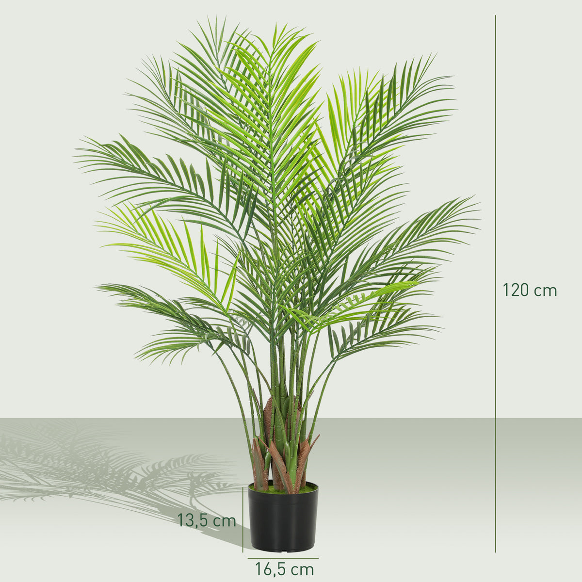 K¨¹nstliche Palme gro? 120cm Kunstpflanze, Plastik K¨¹nstliche Pflanzen im Topf f¨¹r Wohnzimmer B¨¹ro