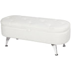 Sitzbank mit Stauraum, Deckel und Metallbeinen f¨¹r Wohnzimmer, Schlafzimmer, Flur, Wei?