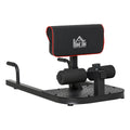 Squat Machine with Push Up Stand, Padded Hip Thrust Bench with Adjustable Cushion for Home Gym Work Out, Black
