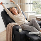 Fernsehsessel Relaxsessel mit Aufstehhilfe, Elektrisch TV-Sessel mit Liegefunktion, Fernbedienung mit USB-Anschluss