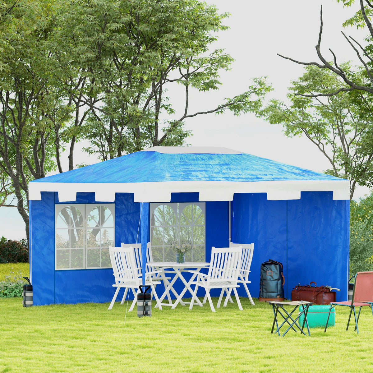 Sands?cke f¨¹r Pavillons, 4er-Set, 48 kg, ohne Sand, mit Fixierriemen, wetterfest, Schwarz