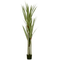 Künstliche Yucca groß 190cm Kunstpflanze, Plastik Künstliche Pflanze im Topf, 17 x 17 x 190 cm Smaragdgrün