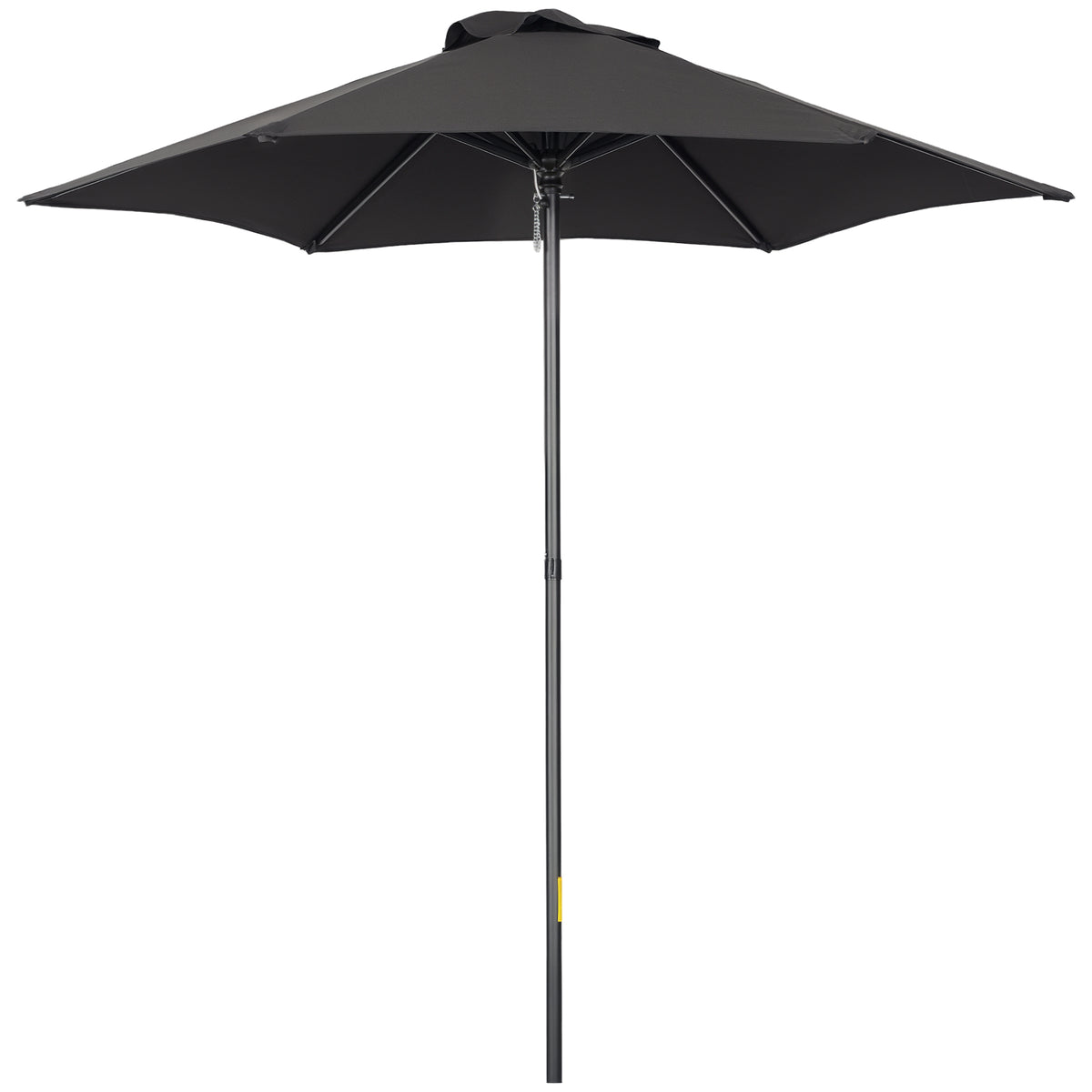 Sonnenschirm ?196 cm, sechseckig Balkonschirm f¨¹r Strand Balkon Garten, Schwarz