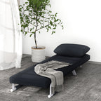 3-in-1 Schlafsofa, G?stebett, Sessel inklusive Kissen, Schwarz