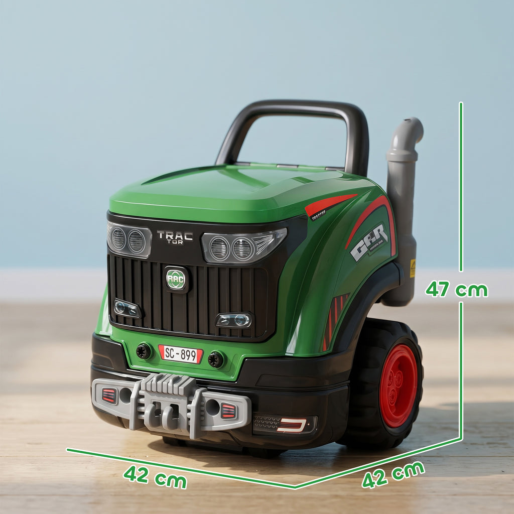 Kids Truck Engine Toy, Toy Steering Wheel with Spray, Lights and Sounds, Educational Gifts for 3-6 Years, Green