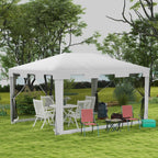 4 x 3 m Party Tent Wedding Gazebo Outdoor Waterproof PE Canopy Shade with Panel