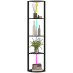 LED Stehlampe 5-stufige dimmbar Stehleuchte mit Regal, RGB Farbwechsel, Fernbedienung