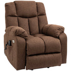 Aufstehsessel mit Liegefunktion und Fernbedienung 92 x 95 x 107 cm, Braun