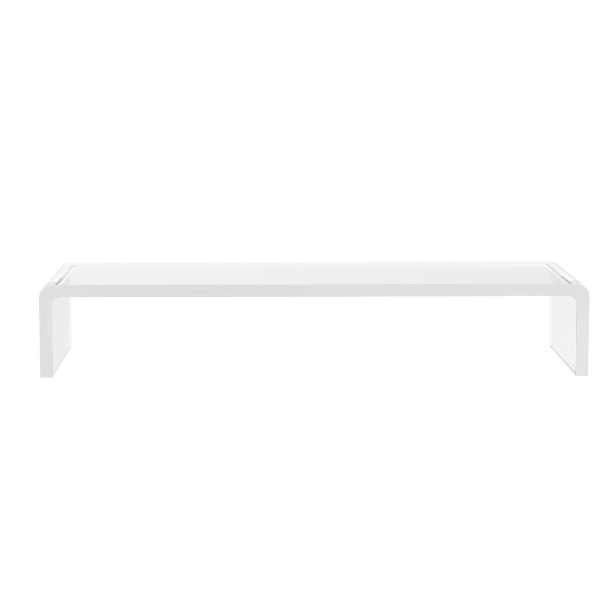 Large Clear Acrylic Perspex Monitor Computer TV Stand Riser Shelf Plinth Display Stand 12mm Thick