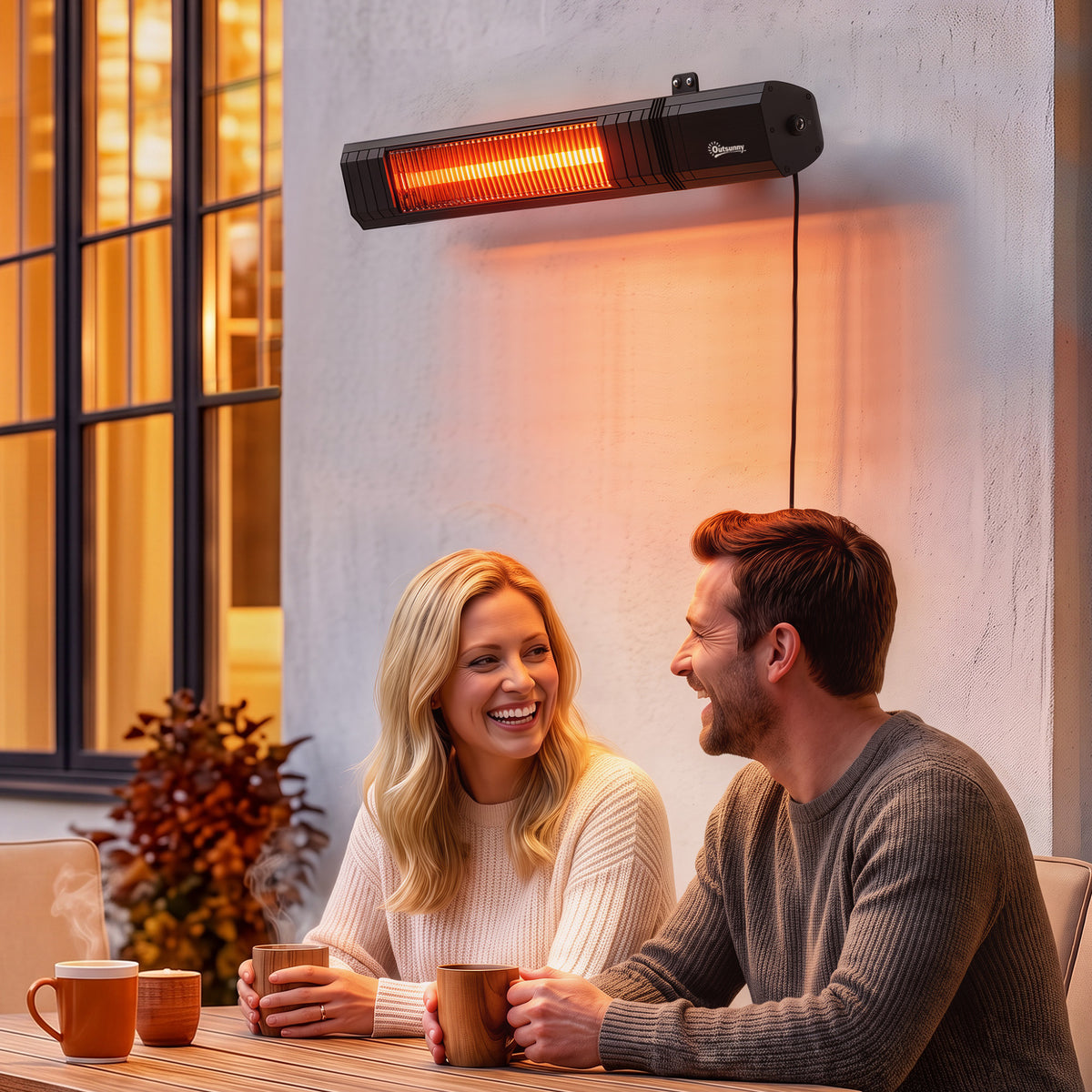 Infrarot Heizstrahler Hängend 2000W Carbonfaser Deckenheizstrahler