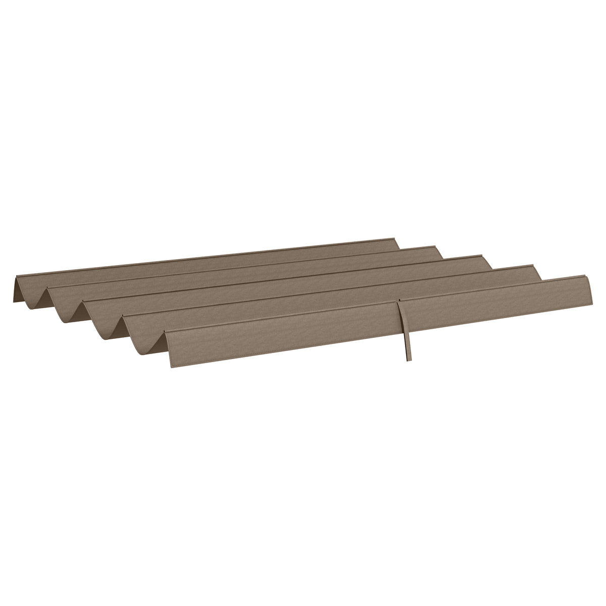 Pergola Cover Roof, 2.86 x 2.45 m Retractable Sun Shade Top for 3 x 2m Pergola Frame, UV30+ Protected, Coffee