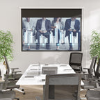 Beamer Leinwand 247 x 168 cm 100 Zoll 16:9 HD 4K Projektionsleinwand Elektrisch mit Fernbedienung, Weiß