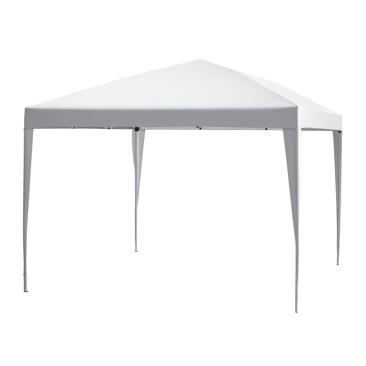 Pavillon, 2,95 x 2,95 m Pop-Up-Faltpavillon, Gartenpavillon, Partyzelt, UV-Schutz, Stahl+Oxfordstoff, Weiß
