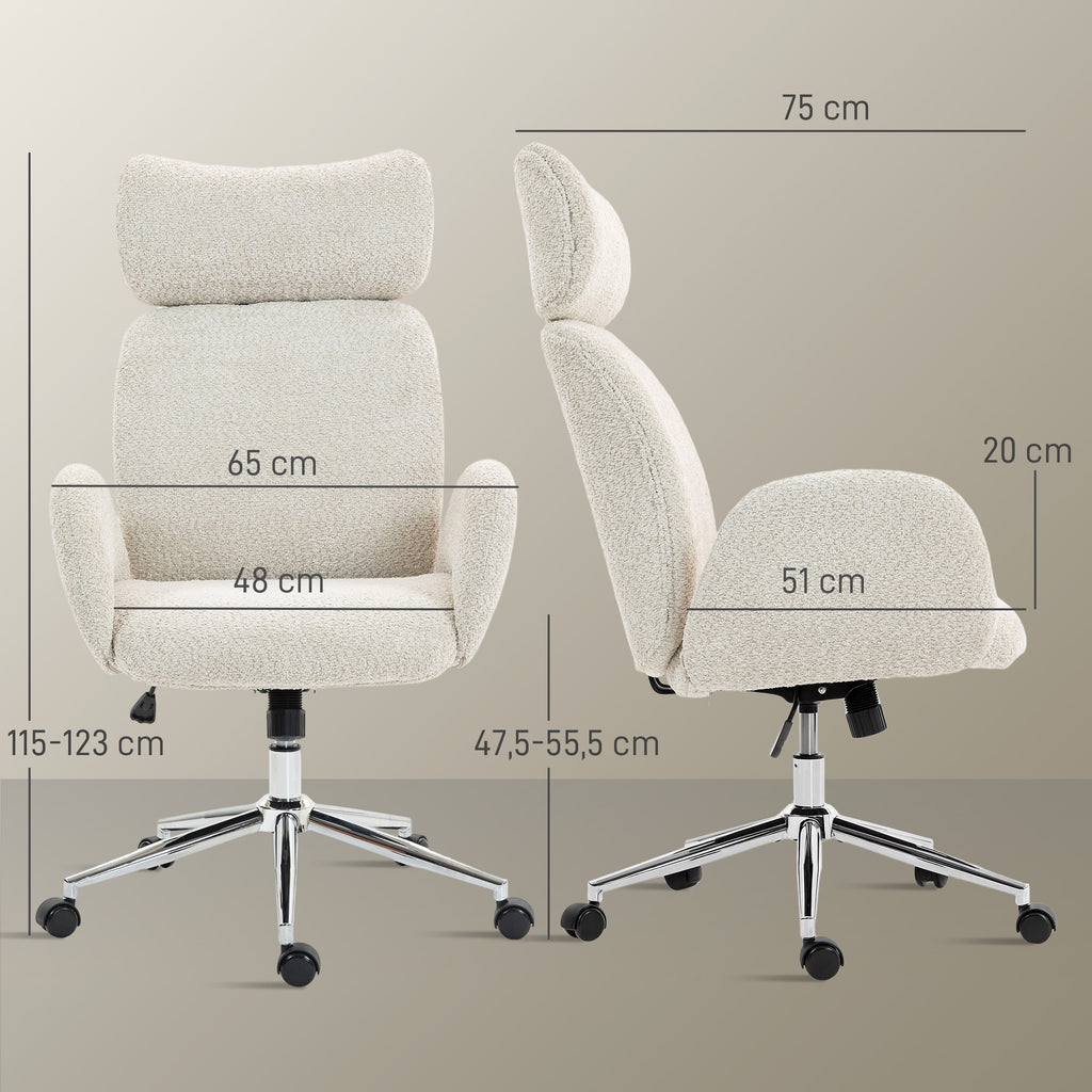B¨¹rostuhl mit verstellbarer Kopfst¨¹tze, ergonomischer Schreibtischstuhl, Kippfunktion, h?henverstellbar, Grauwei?