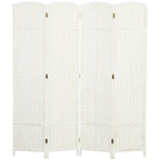 4-teiliger Raumtrenner, Faltbarer Sichtschutz, Sichtschutzwand f¨¹r Wohnzimmer, Schlafzimmer, Homeoffice, Wei?
