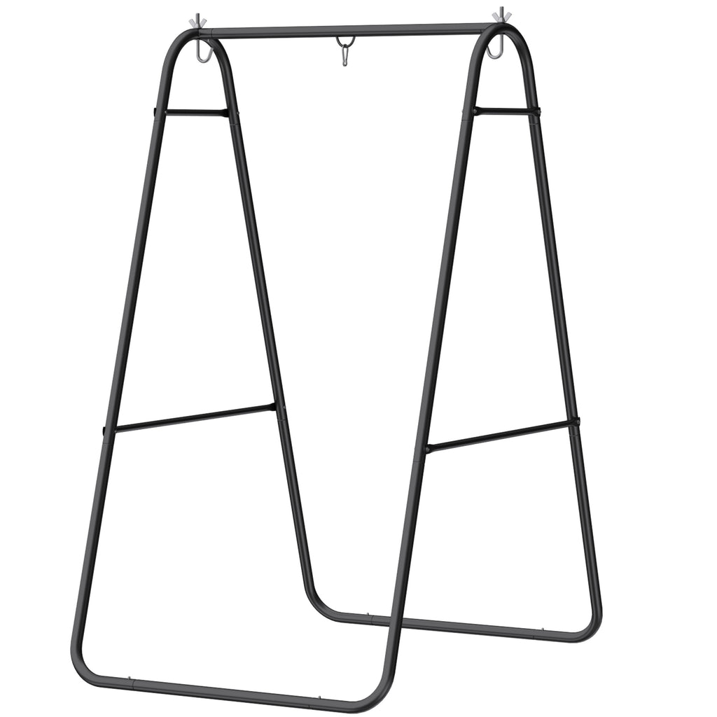 Hammock Chair Stand Only 150KG Load Capacity for Indoor Outdoor, Black