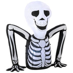 Aufblasbares Halloween-Skelett, aus dem Boden kriechend, mit LED-Lichtern, gruselige Deko für Innen- und Außenbereich