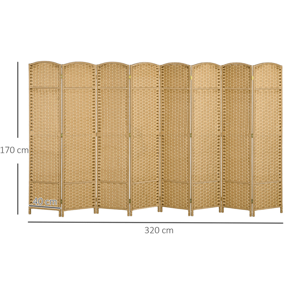 8-teiliger Raumtrenner, Faltbarer Sichtschutz, Sichtschutzwand f¨¹r Wohnzimmer, Schlafzimmer, Homeoffice, Natur