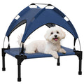 Cooling Raised Pet Bed w/ Washable Breathable Mesh, for Mini Small Dogs, 61 x 46 x 63cm - Dark Blue