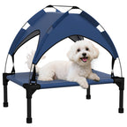 Cooling Raised Pet Bed w/ Washable Breathable Mesh, for Mini Small Dogs, 61 x 46 x 63cm - Dark Blue