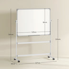 Whiteboard,120 x 90 cm, magnetisch, drehbar, mobil, inkl. Marker & Schwamm, Metallgestell, Wei?