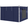 Set of Two 195 x 295cm Replacement Gazebo Side Walls - Blue