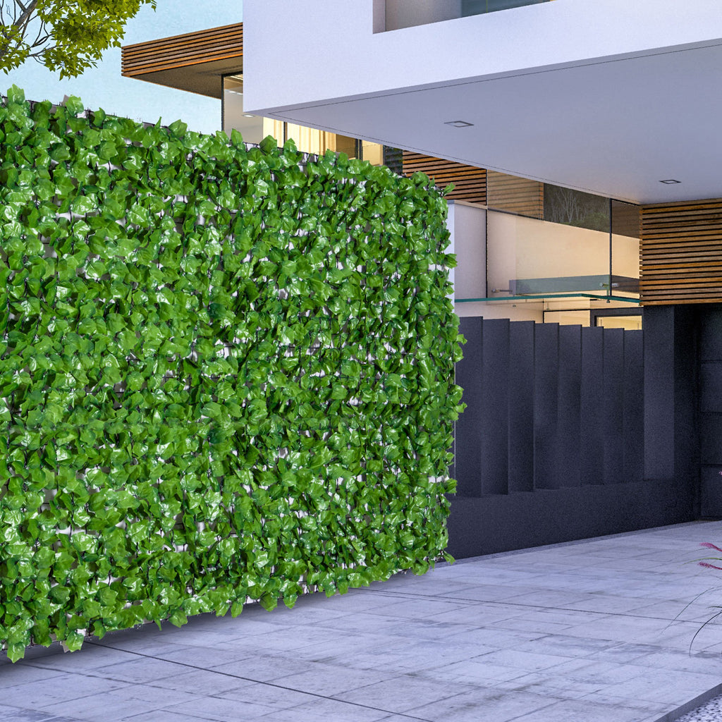 3 x 1m Artificial Leaf Wall - Green