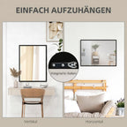 Wandspiegel Dekorativer Hängespiegel 60 x 80 cm Schwarz