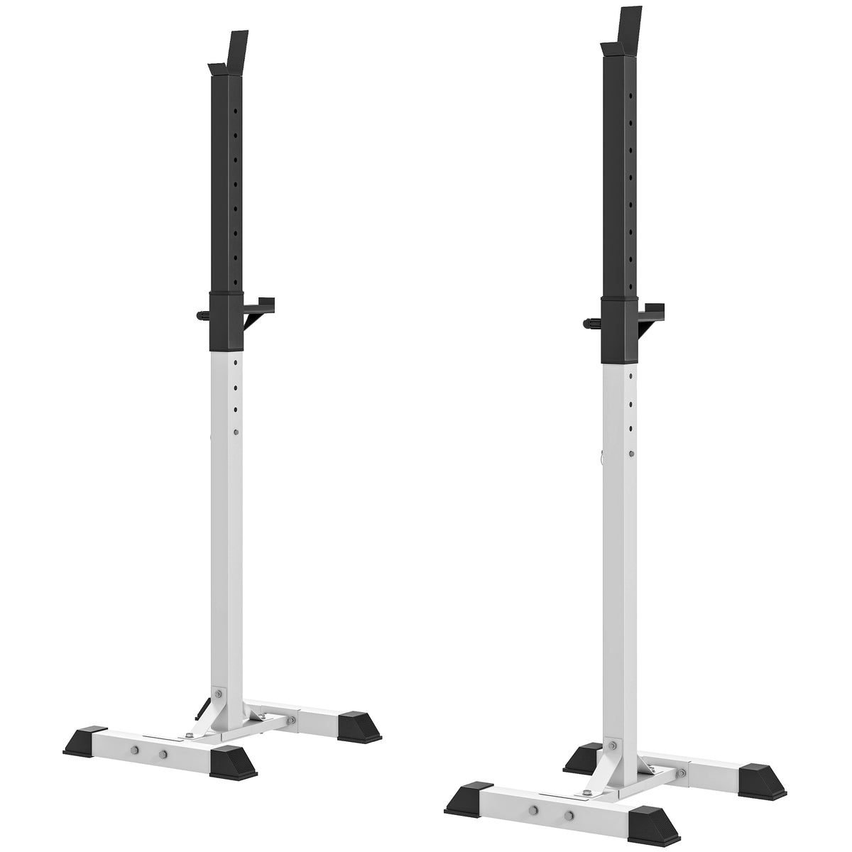 Heavy Duty Weight Bar Barbell Squat Stand Barbell Rack Spotter, for Home, Gym - Black