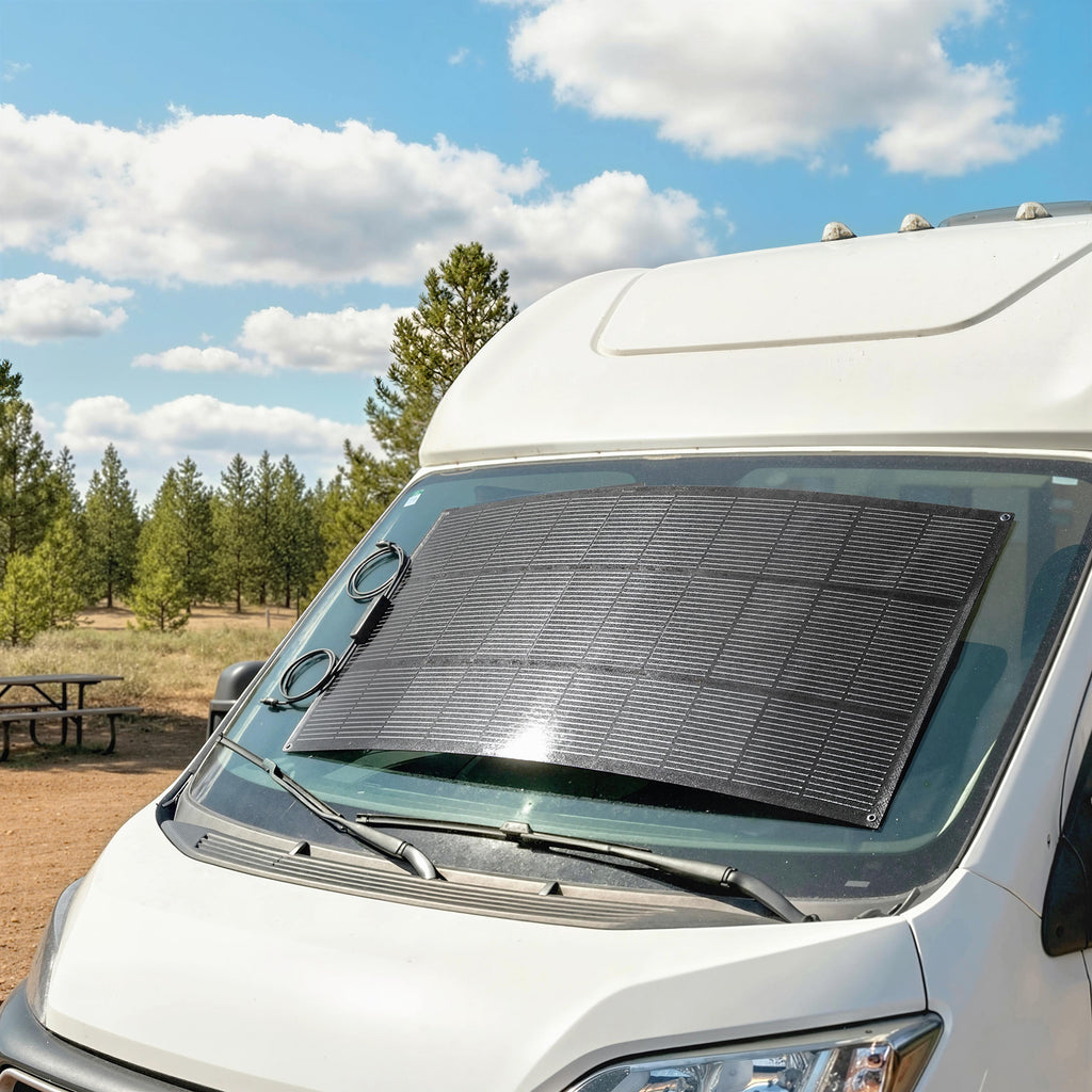 Solarpanel 100W 18V Tragbares Outdoor Solarladegerät mit 2 USB, LCD-Anzeige IP67 Wasserdicht