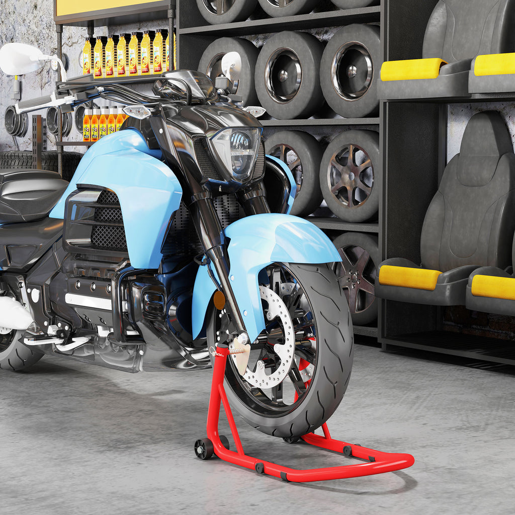 Motorradst?nder vorne Montagest?nder Motorradheber bis 544 kg Stahl Rot
