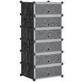 Six Cube Modular Storage Storage Unit - Black