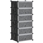 Six Cube Modular Storage Storage Unit - Black