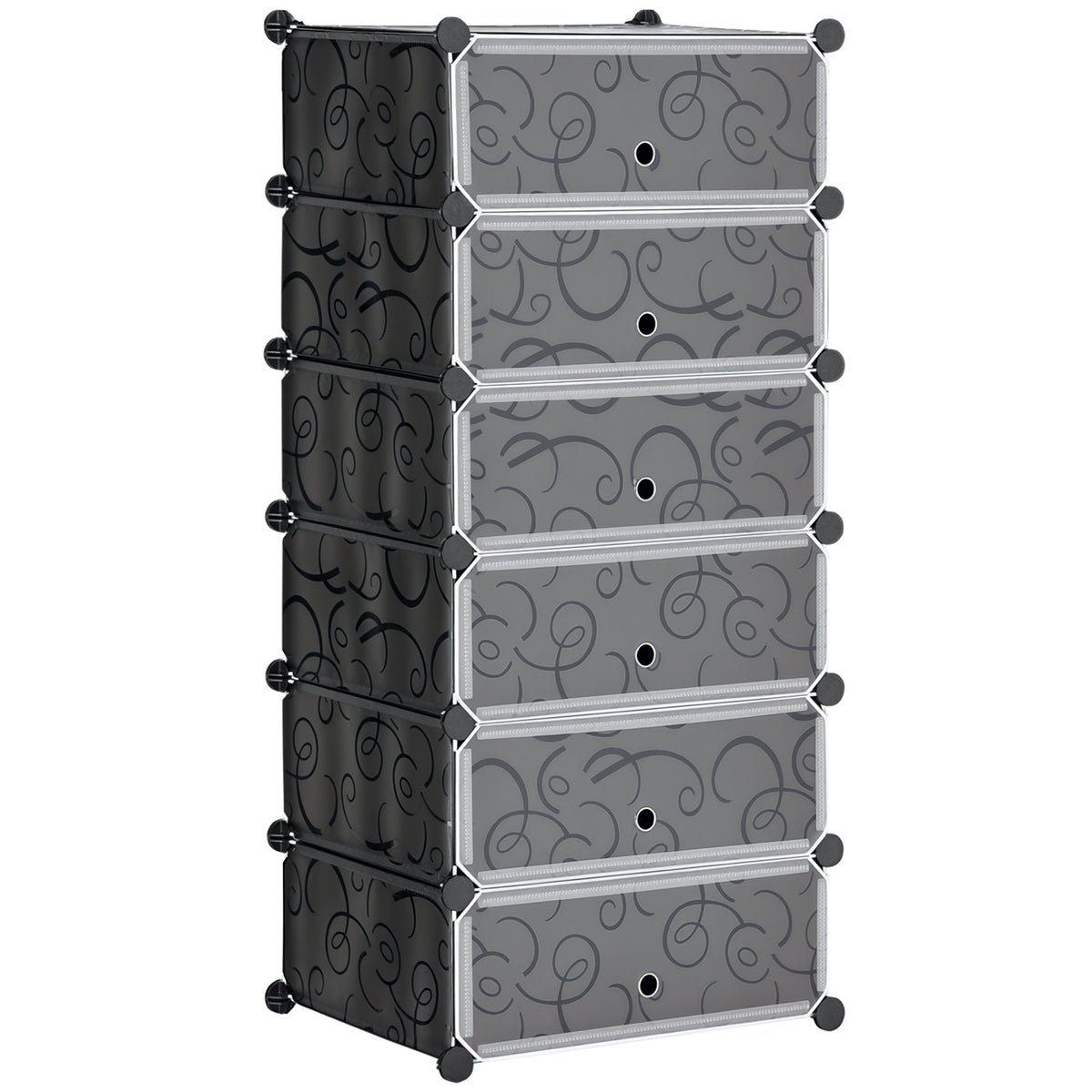 Six Cube Modular Storage Storage Unit - Black