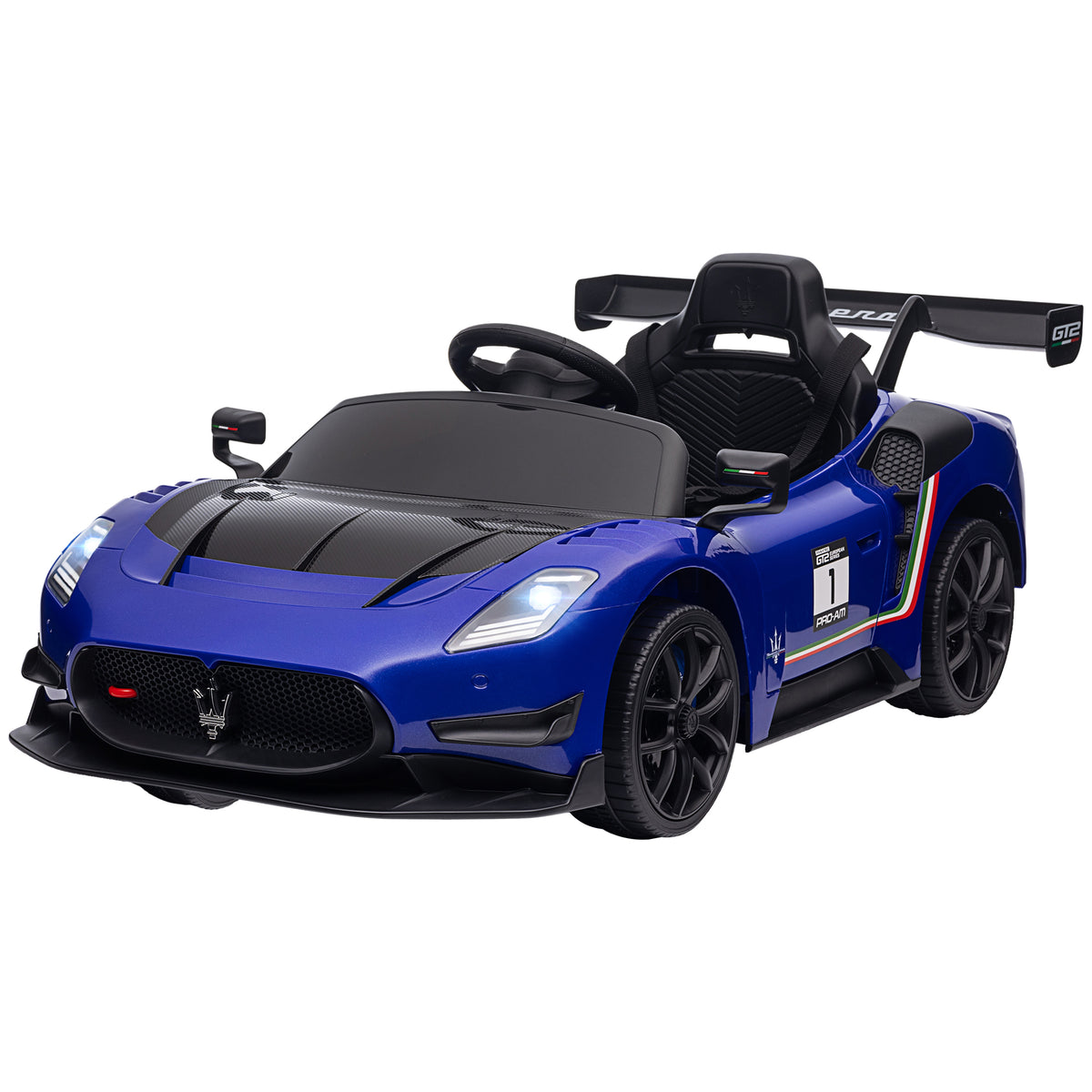 Elektro-Kinderauto 12V, lizenziert, Fernbedienung, sto?d?mpfende R?der, Blau, 115x60x45 cm