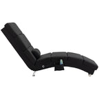 Massagesessel, Relaxsessel, Liegesessel mit 8 Vibrationspunkten, 5 Modi, 56 x 168 x 84 cm, Schwarz