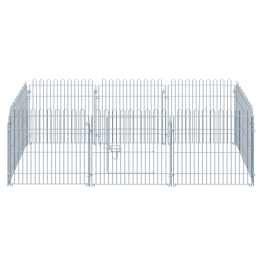 Freilaufgehege Welpenauslauf Welpenzaun Laufstall Welpengitter für Tiere 8-teilig B63 x H60 cm