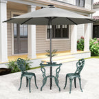 Bistroset Gartenset für 2 Personen Balkonmöbel Set Gussaluminium Antik Grün