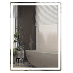 Badspiegel Badezimmerspiegel Wandspiegel LED´s. Ber, gsschalter, Antibeschlagfunktion, 60 x 80 x 4 cm, Weiß