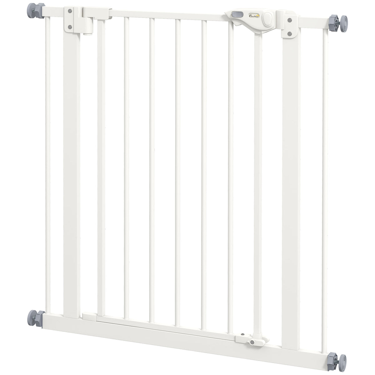 Adjustable Safety Gate w/ One Extensions, Four Adjustable Screws, White