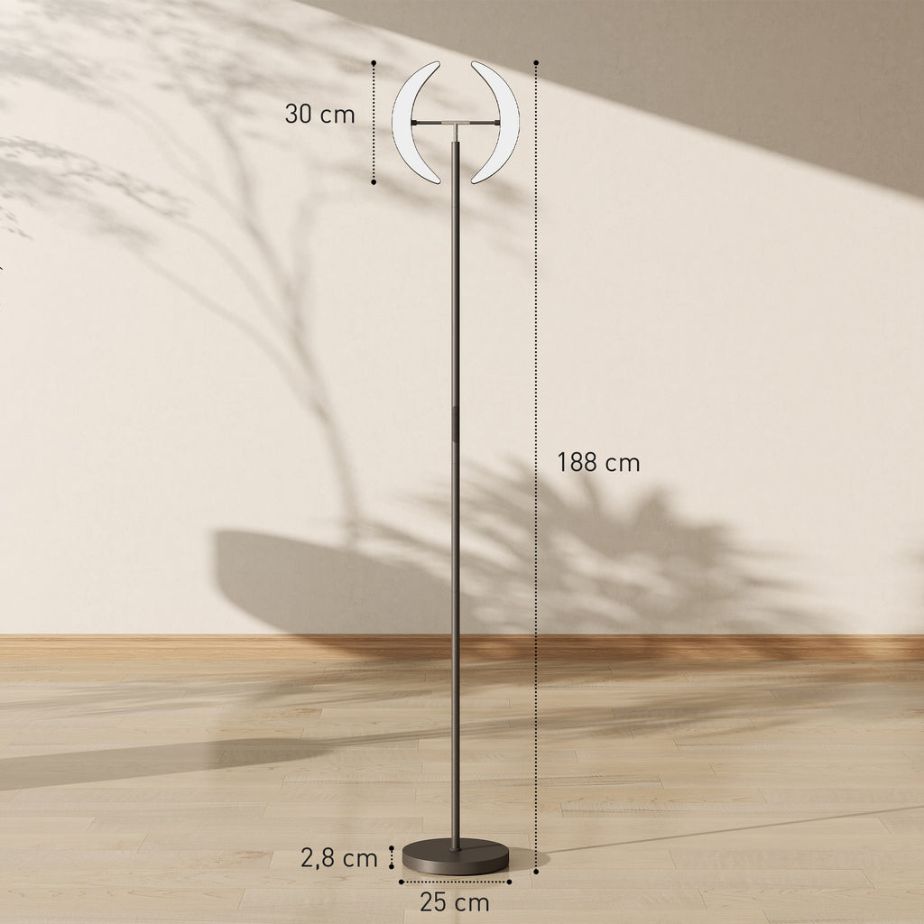 RGB Stehlampe, dimmbare Lampe mit mehrfarbigen Beleuchtungsmöglichkeiten, drehbar, Schwarz