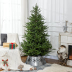 5ft Bushy and Bare Artificial Christmas Tree - Green