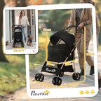 3 In 1 Detachable Pet Stroller, for Extra Small and Small Dogs - Black