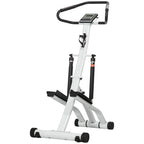 STEPPER mit 12 Widerstandsstufen, LCD-Anzeige, 2 Rollen, 80 cm x 61 cm x 134 cm, Weiß + Schwarz
